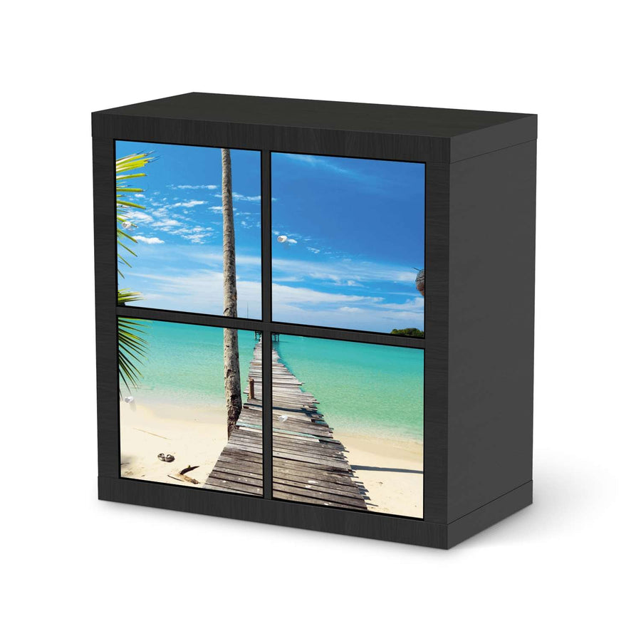 Klebefolie für Möbel Blue Water - IKEA Kallax Regal 4 Türen - schwarz