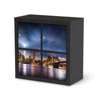 Klebefolie für Möbel Brooklyn Bridge - IKEA Kallax Regal 4 Türen - schwarz