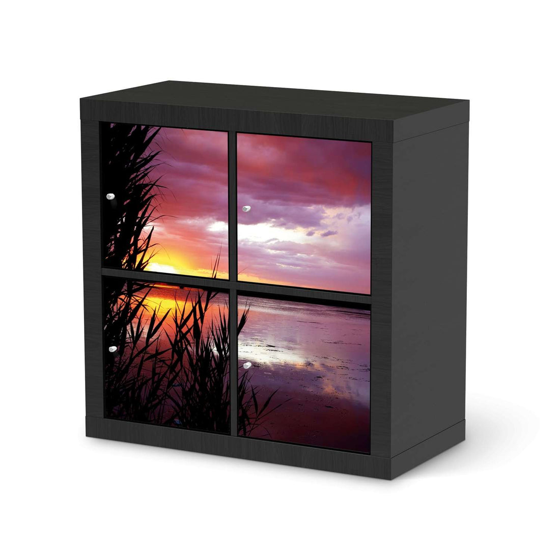 Klebefolie für Möbel Dream away - IKEA Kallax Regal 4 Türen - schwarz