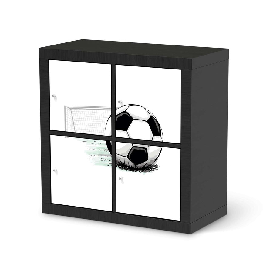 Klebefolie für Möbel Freistoss - IKEA Kallax Regal 4 Türen - schwarz