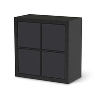Klebefolie für Möbel Grau Dark - IKEA Kallax Regal 4 Türen - schwarz