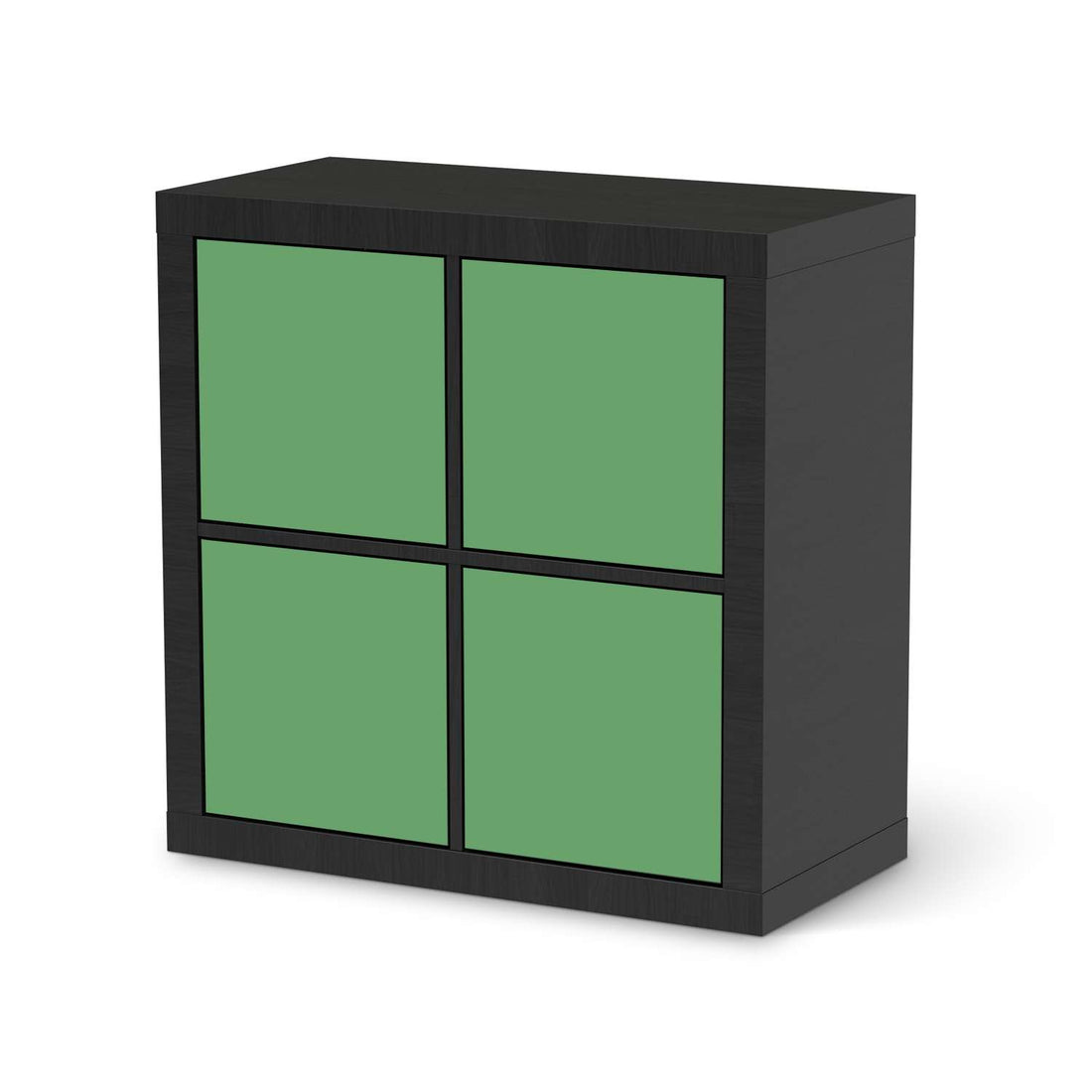 Klebefolie für Möbel Grün Light - IKEA Kallax Regal 4 Türen - schwarz