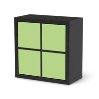 Klebefolie für Möbel Hellgrün Light - IKEA Kallax Regal 4 Türen - schwarz