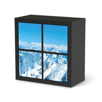 Klebefolie für Möbel Himalaya - IKEA Kallax Regal 4 Türen - schwarz