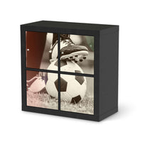 Klebefolie für Möbel Kick it - IKEA Kallax Regal 4 Türen - schwarz