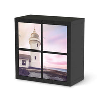 Klebefolie für Möbel Lighthouse - IKEA Kallax Regal 4 Türen - schwarz