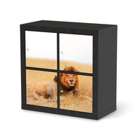 Klebefolie für Möbel Lion King - IKEA Kallax Regal 4 Türen - schwarz