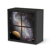 Klebefolie für Möbel Milky Way - IKEA Kallax Regal 4 Türen - schwarz