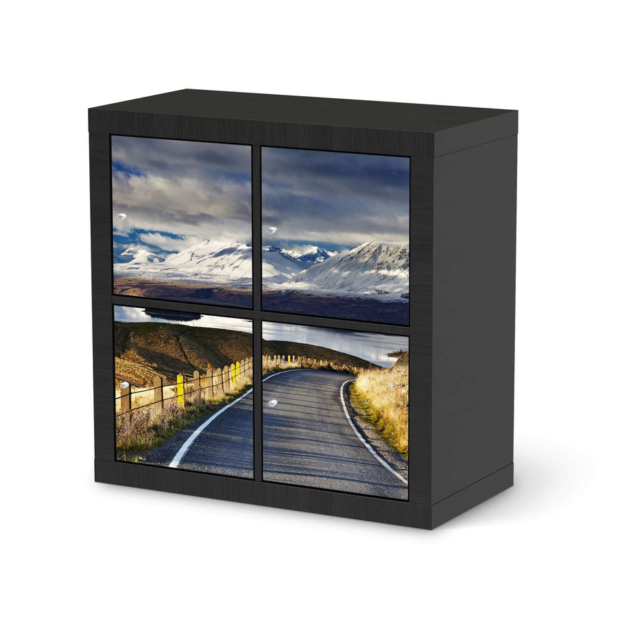 Klebefolie für Möbel New Zealand - IKEA Kallax Regal 4 Türen - schwarz