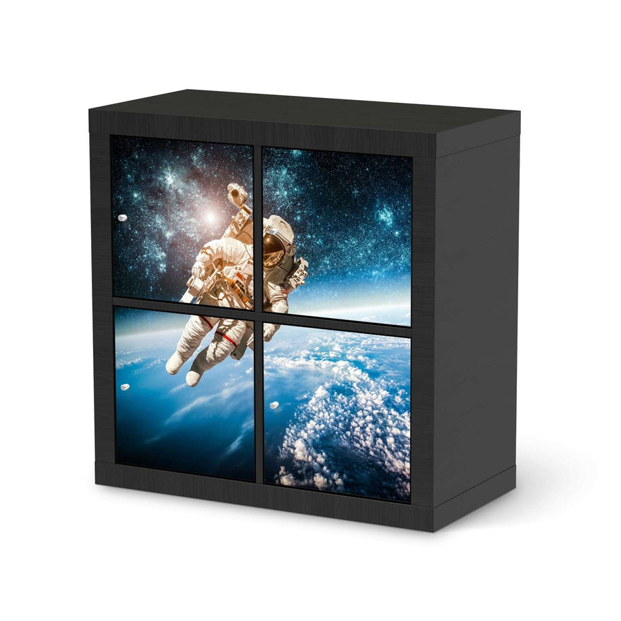 Klebefolie für Möbel Outer Space - IKEA Kallax Regal 4 Türen - schwarz