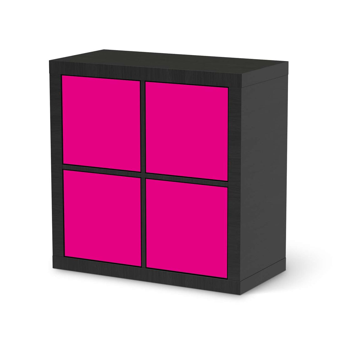 Klebefolie für Möbel Pink Dark - IKEA Kallax Regal 4 Türen - schwarz
