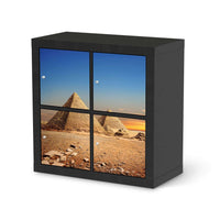 Klebefolie für Möbel Pyramids - IKEA Kallax Regal 4 Türen - schwarz