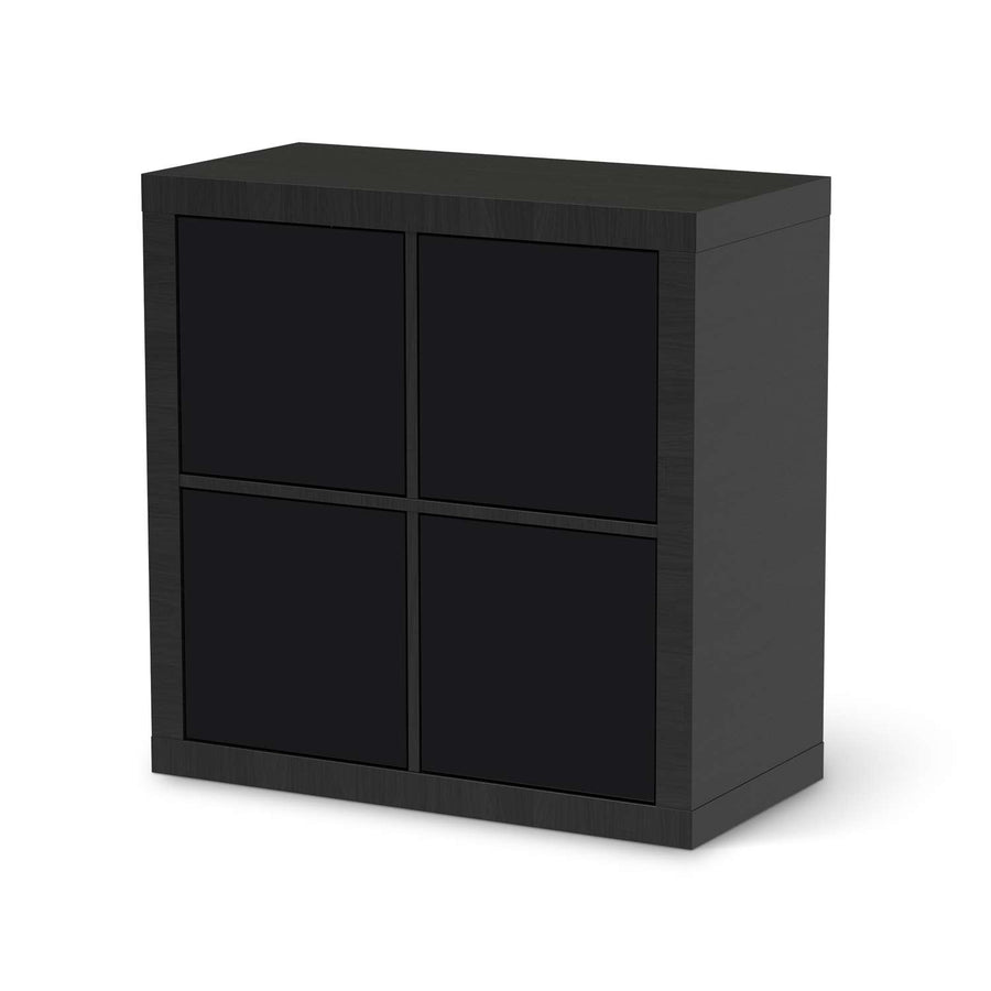 Klebefolie für Möbel Schwarz - IKEA Kallax Regal 4 Türen - schwarz