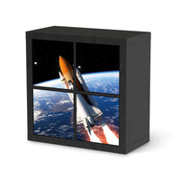 Klebefolie für Möbel Space Traveller - IKEA Kallax Regal 4 Türen - schwarz