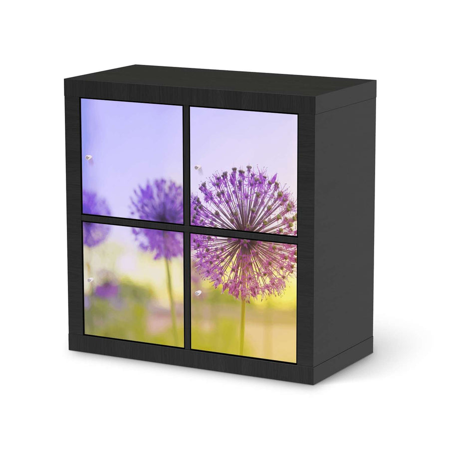 Klebefolie für Möbel Spring Flower - IKEA Kallax Regal 4 Türen - schwarz