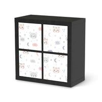Klebefolie für Möbel Sweet Dreams - IKEA Kallax Regal 4 Türen - schwarz