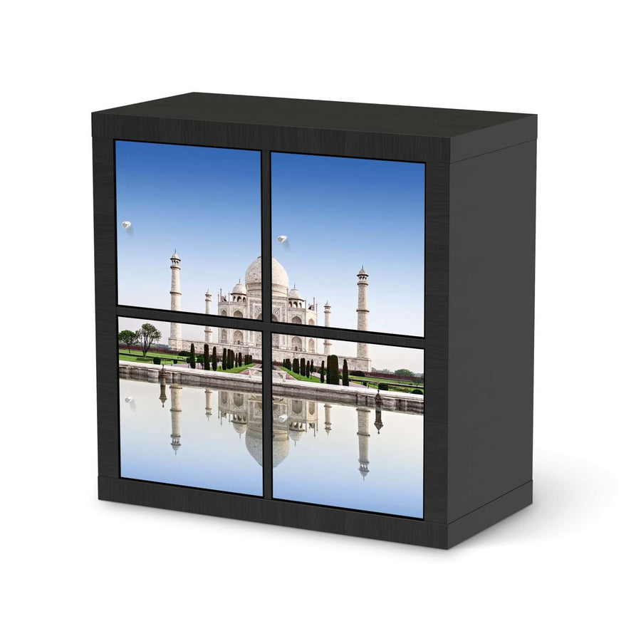 Klebefolie für Möbel Taj Mahal - IKEA Kallax Regal 4 Türen - schwarz
