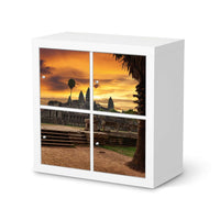 Klebefolie für Möbel Angkor Wat - IKEA Kallax Regal 4 Türen  - weiss