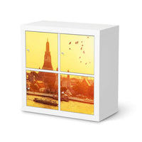 Klebefolie für Möbel Bangkok Sunset - IKEA Kallax Regal 4 Türen  - weiss