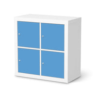 Klebefolie für Möbel Blau Light - IKEA Kallax Regal 4 Türen  - weiss