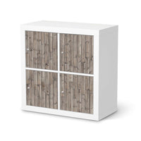 Klebefolie für Möbel Dark washed - IKEA Kallax Regal 4 Türen  - weiss