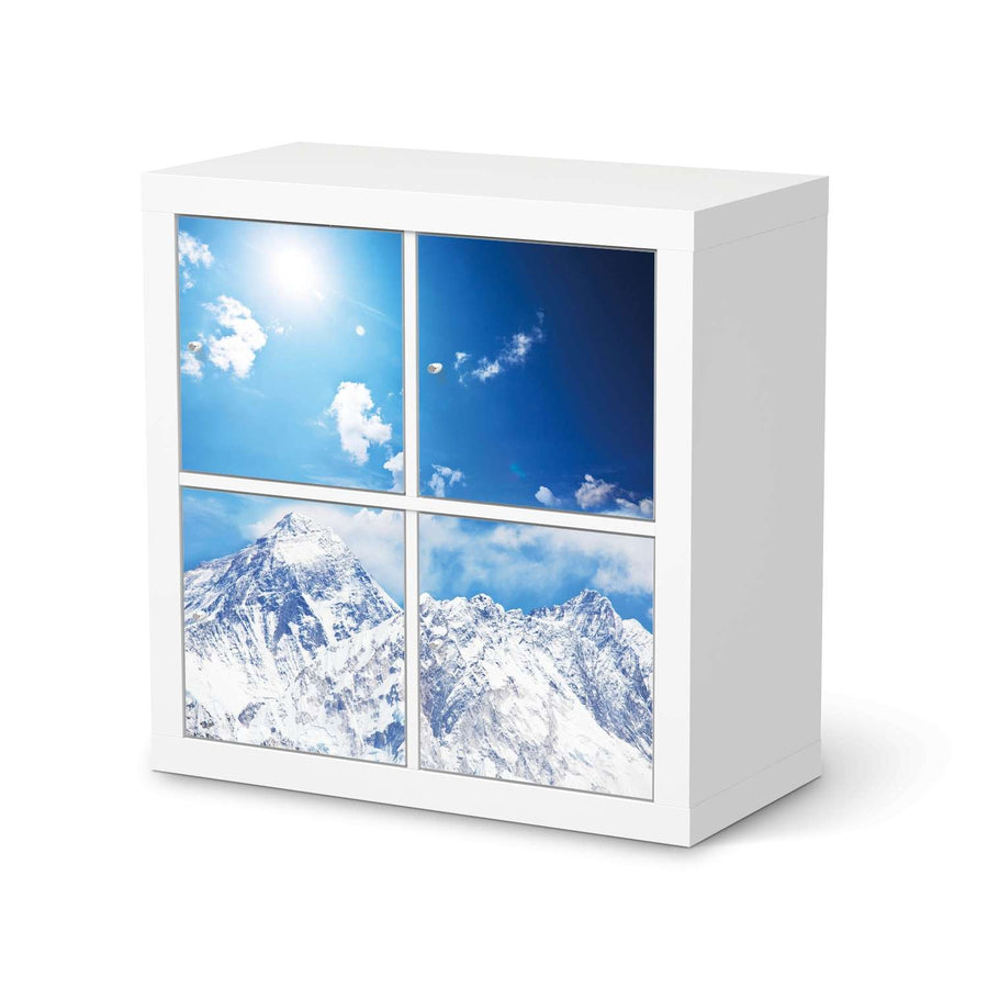 Klebefolie für Möbel Everest - IKEA Kallax Regal 4 Türen  - weiss