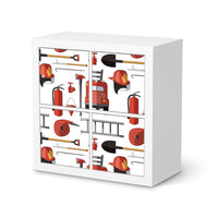Klebefolie für Möbel Firefighter - IKEA Kallax Regal 4 Türen  - weiss