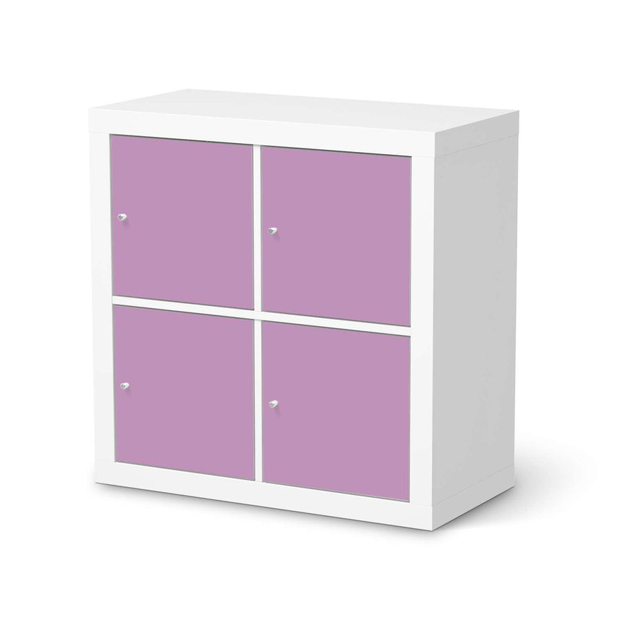 Klebefolie für Möbel Flieder Light - IKEA Kallax Regal 4 Türen  - weiss