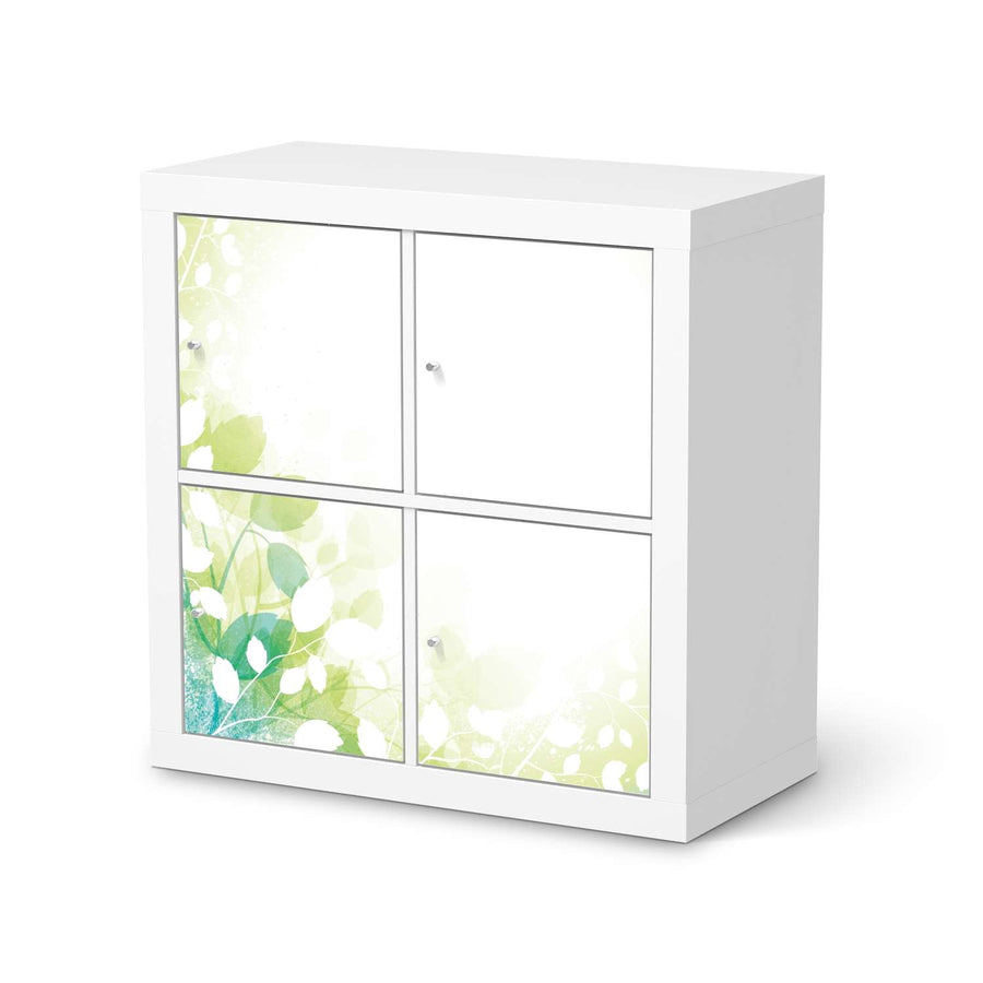 Klebefolie für Möbel Flower Light - IKEA Kallax Regal 4 Türen  - weiss