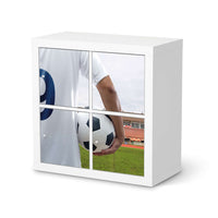 Klebefolie für Möbel Footballmania - IKEA Kallax Regal 4 Türen  - weiss