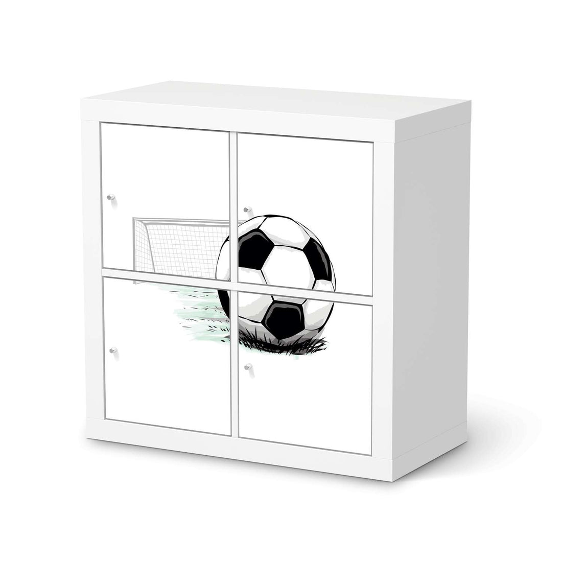 Klebefolie für Möbel Freistoss - IKEA Kallax Regal 4 Türen  - weiss