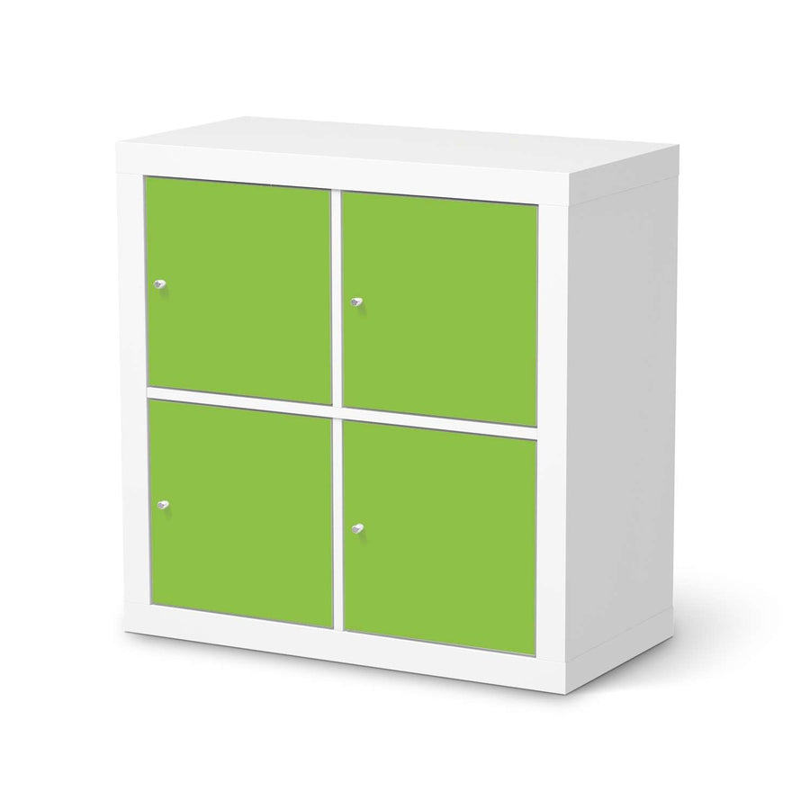 Klebefolie für Möbel Hellgrün Dark - IKEA Kallax Regal 4 Türen  - weiss