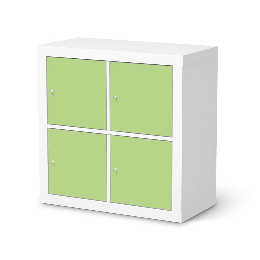 Klebefolie für Möbel Hellgrün Light - IKEA Kallax Regal 4 Türen  - weiss