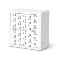 Klebefolie für Möbel Hoppel - IKEA Kallax Regal 4 Türen  - weiss