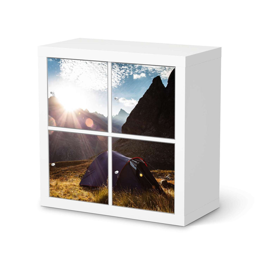 Klebefolie für Möbel Into the Wild - IKEA Kallax Regal 4 Türen  - weiss