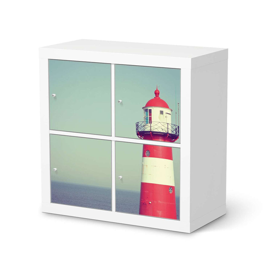 Klebefolie für Möbel Leuchtturm - IKEA Kallax Regal 4 Türen  - weiss