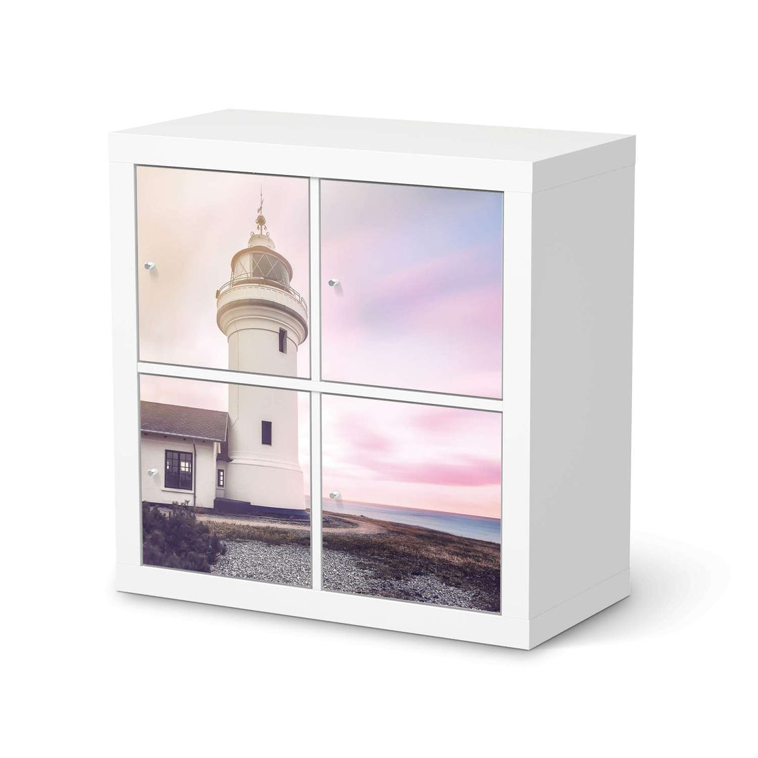 Klebefolie für Möbel Lighthouse - IKEA Kallax Regal 4 Türen  - weiss