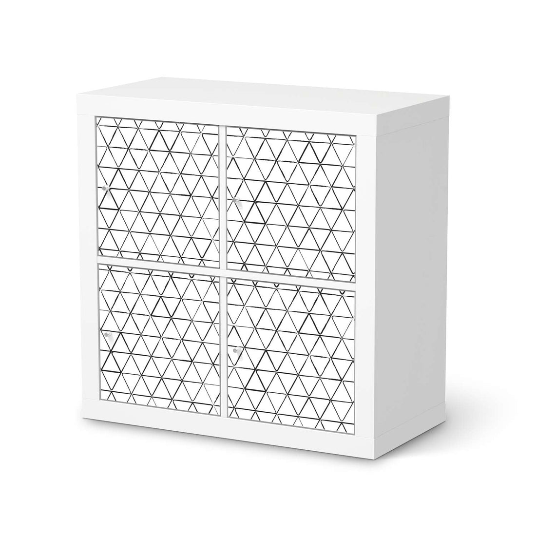 Klebefolie für Möbel Mediana - IKEA Kallax Regal 4 Türen  - weiss
