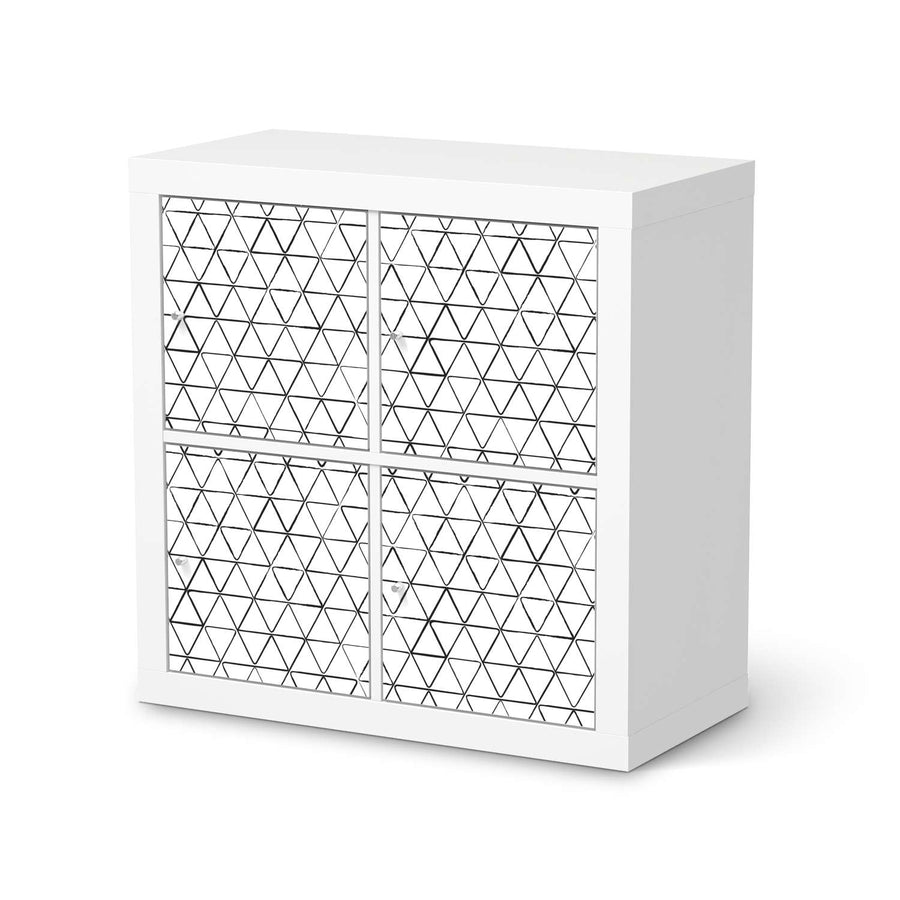 Klebefolie für Möbel Mediana - IKEA Kallax Regal 4 Türen  - weiss
