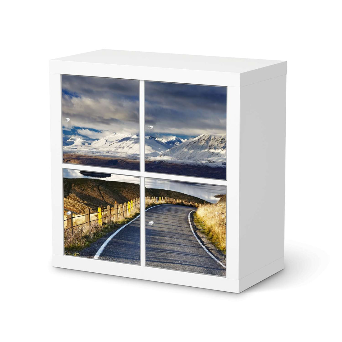 Klebefolie für Möbel New Zealand - IKEA Kallax Regal 4 Türen  - weiss