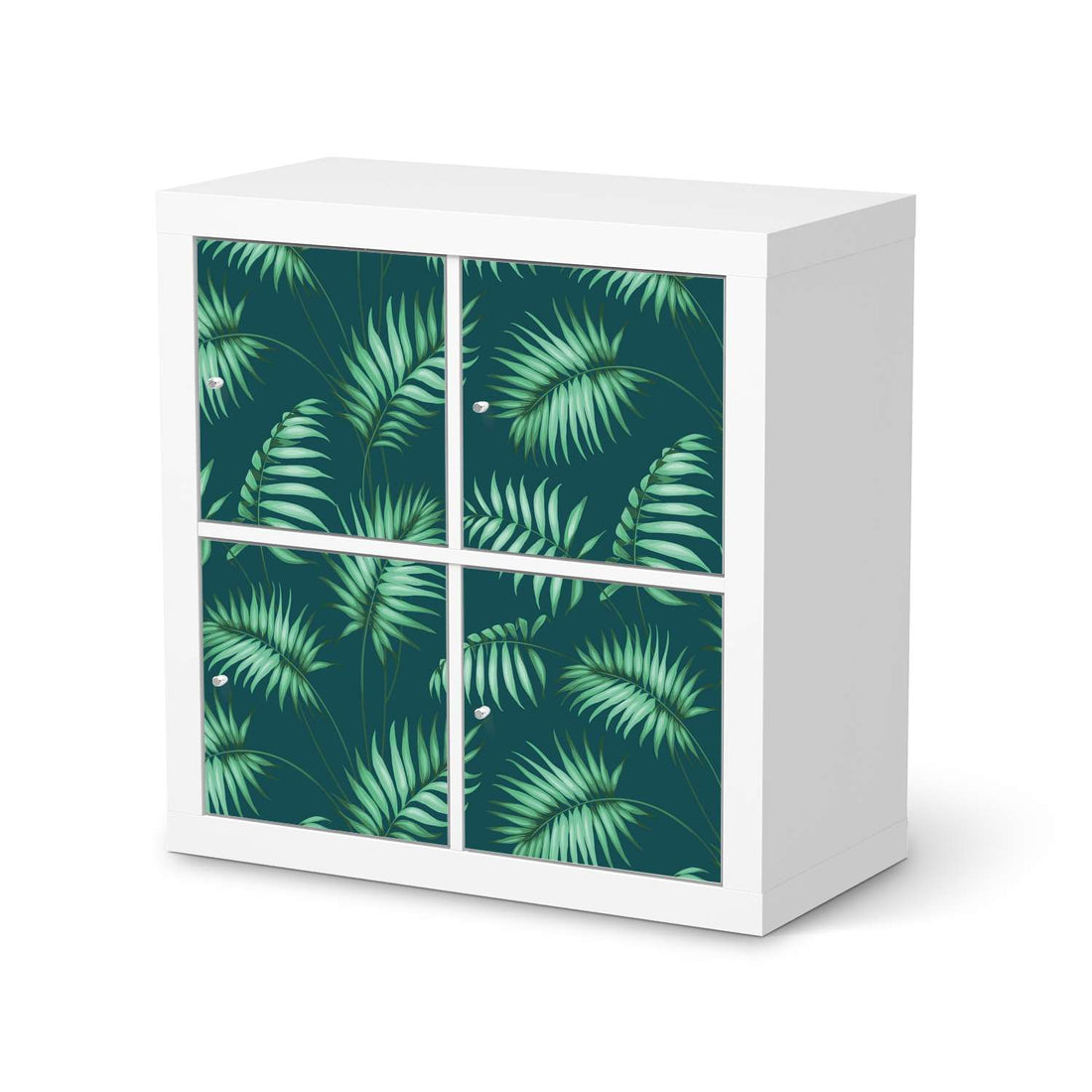 Klebefolie für Möbel Palmel No.5 - IKEA Kallax Regal 4 Türen  - weiss