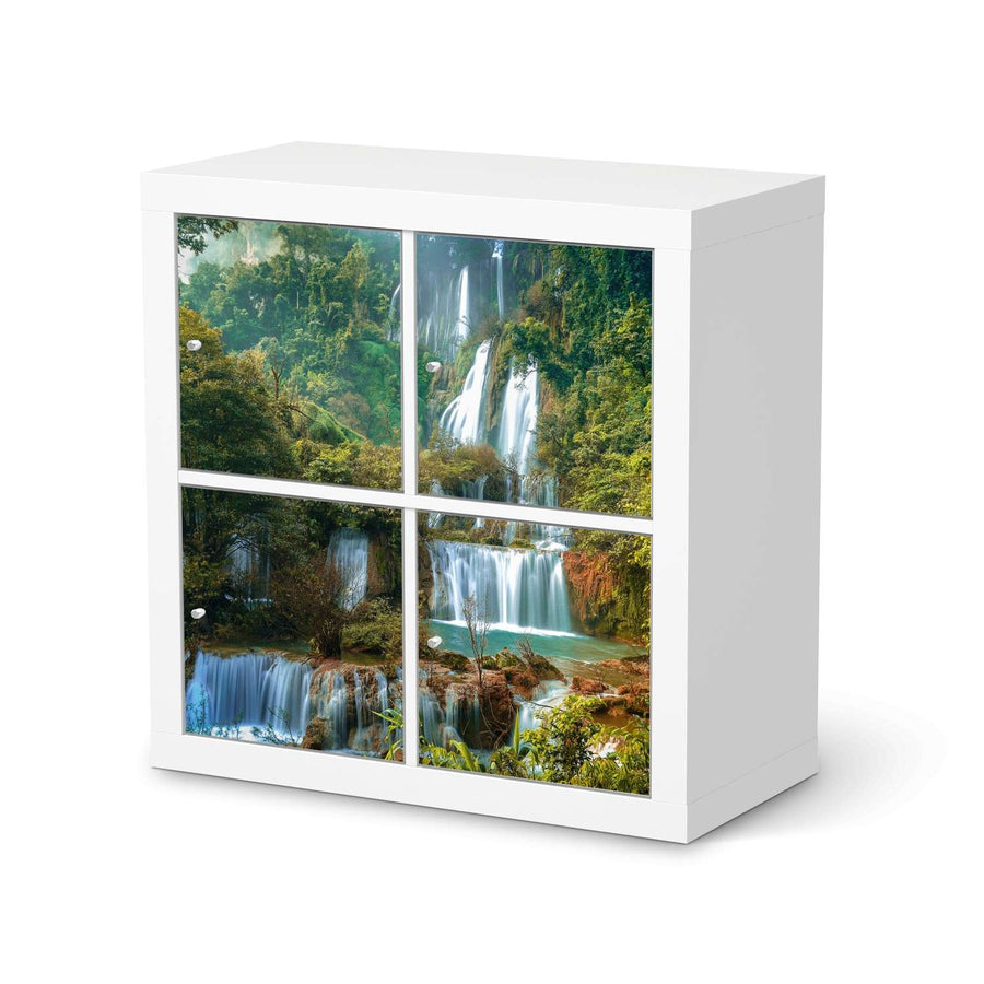 Klebefolie für Möbel Rainforest - IKEA Kallax Regal 4 Türen  - weiss