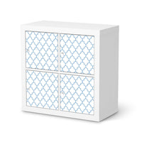 Klebefolie für Möbel Retro Pattern - Blau - IKEA Kallax Regal 4 Türen  - weiss