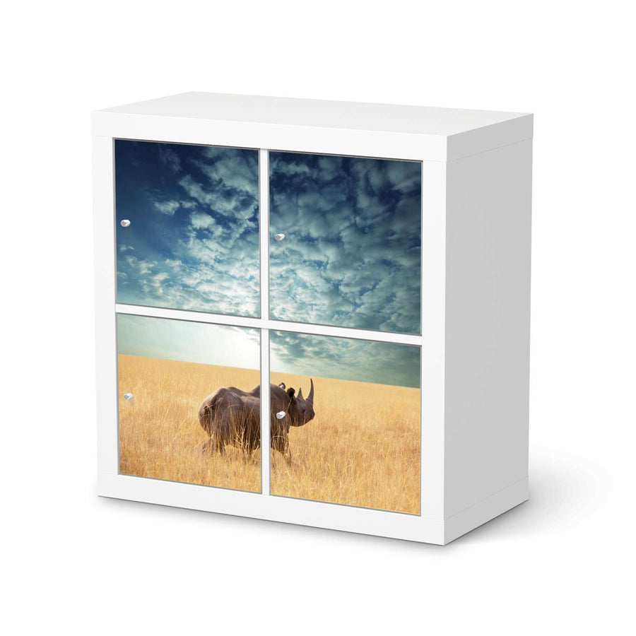 Klebefolie für Möbel Rhino - IKEA Kallax Regal 4 Türen  - weiss