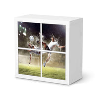 Klebefolie für Möbel Soccer - IKEA Kallax Regal 4 Türen  - weiss