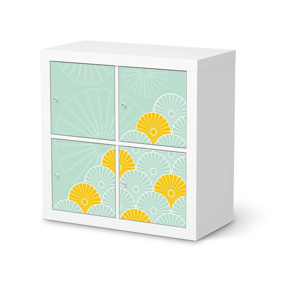 Klebefolie für Möbel Spring - IKEA Kallax Regal 4 Türen  - weiss