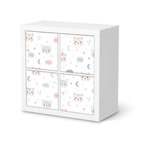 Klebefolie für Möbel Sweet Dreams - IKEA Kallax Regal 4 Türen  - weiss