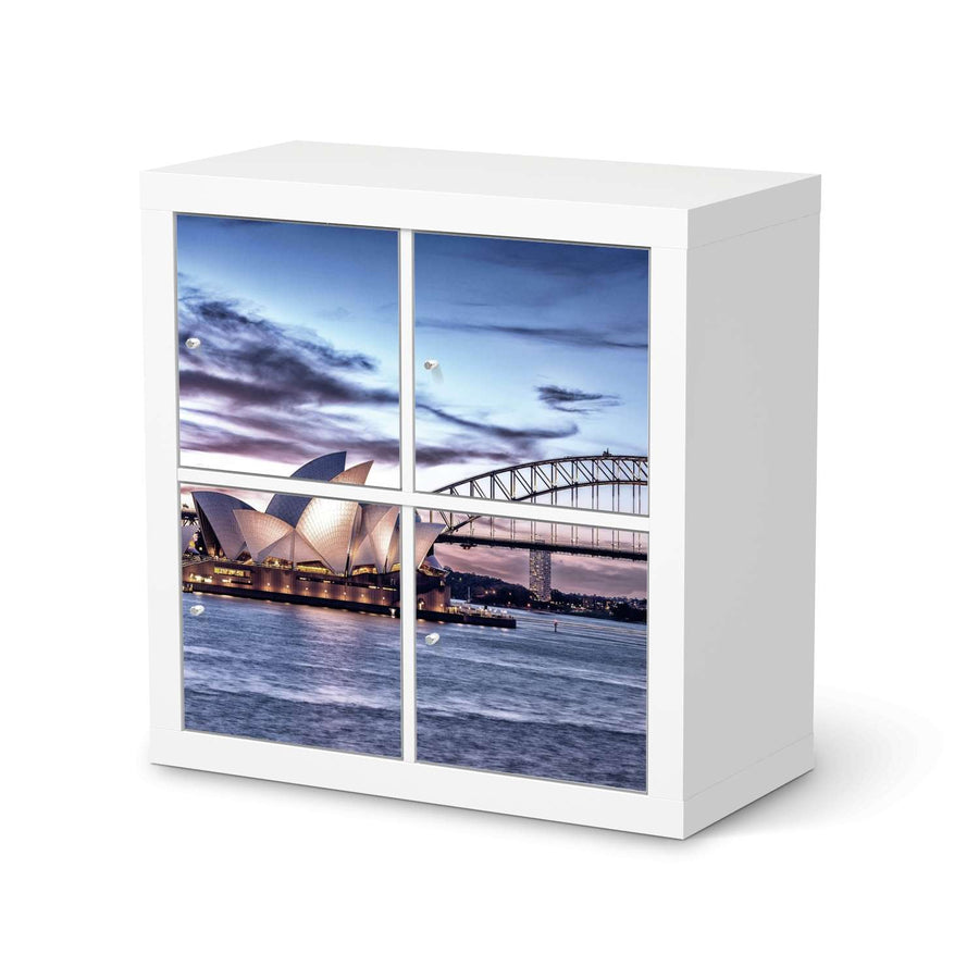 Klebefolie für Möbel Sydney - IKEA Kallax Regal 4 Türen  - weiss