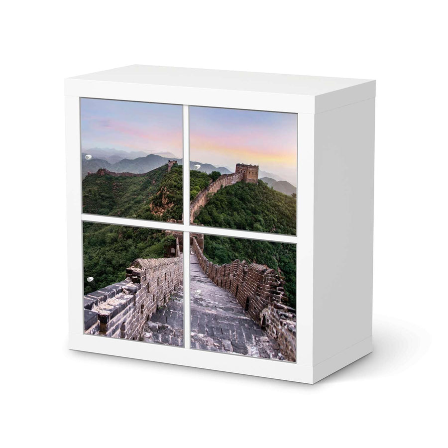 Klebefolie für Möbel The Great Wall - IKEA Kallax Regal 4 Türen  - weiss