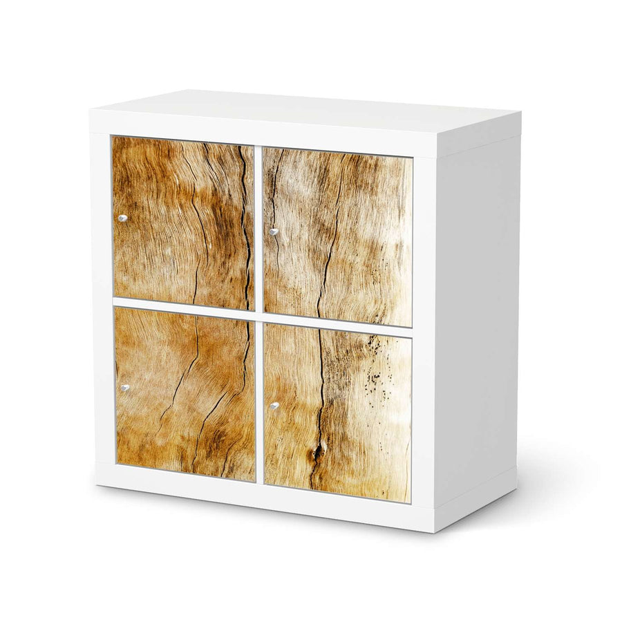 Klebefolie für Möbel Unterholz - IKEA Kallax Regal 4 Türen  - weiss